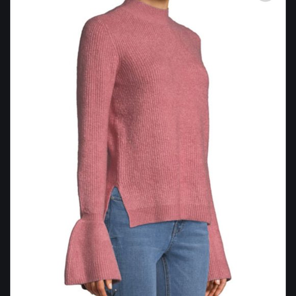 Like New Free Generation Los Angeles Mock Bell-Cuff Very Soft Sweater, M - Picture 3 of 7